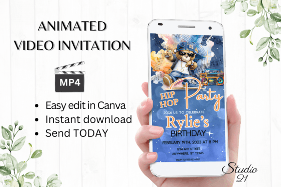 Animated Hip Hop Party Invite: Your Instant Digital Celebration Starter