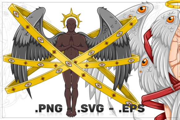 Celestial Design Assets: The Angel with Hoops Collection