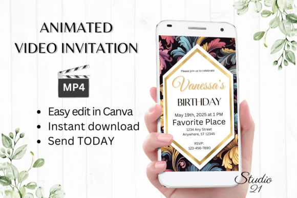 Classic Birthday Invitation W/Animation: A Designerβs Take on Effortless Digital Celebration