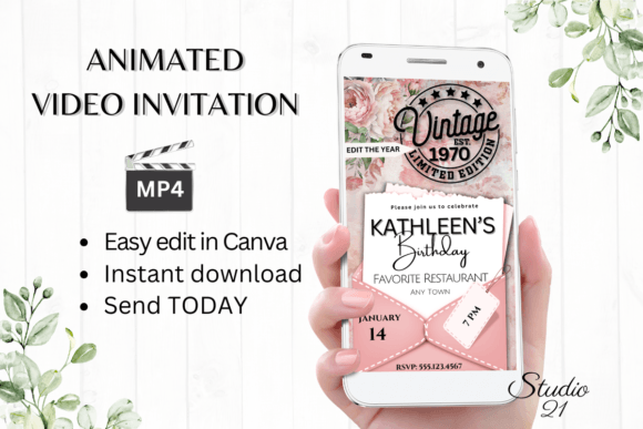 Digital Retro Birthday Invitation: Style Meets Speed