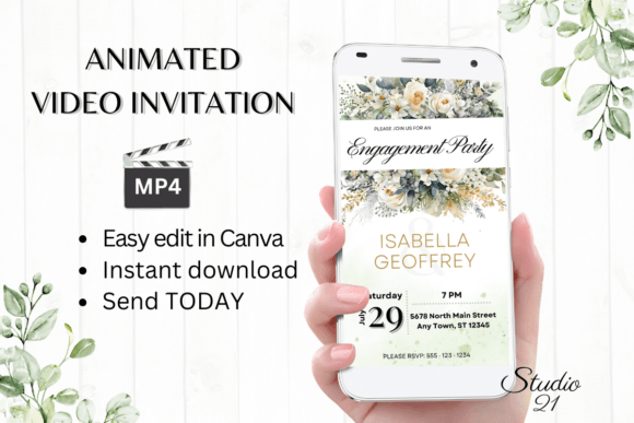 Electronic Engagement Party Invite W1426: A Modern Digital Solution