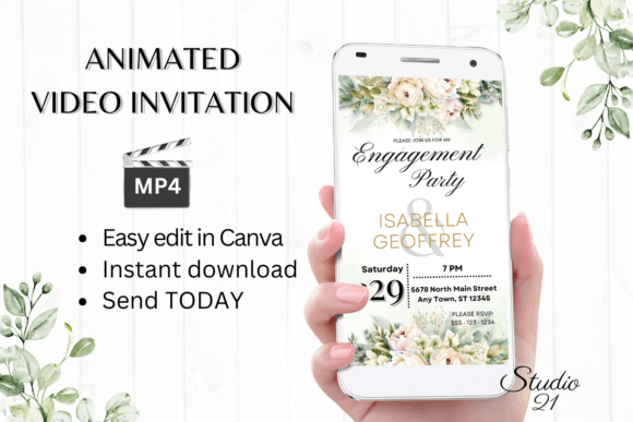 Electronic Engagement Party Invite W1428: A Modern Solution for Celebration