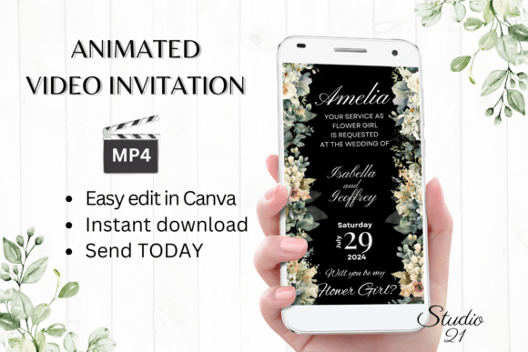 Electronic Flower Girl Proposal W3425FG: A Modern Typeface