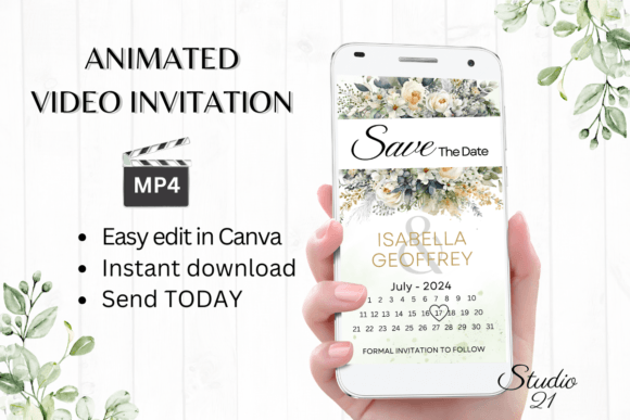 Electronic Save the Date W2426B: A Modern Digital Invitation