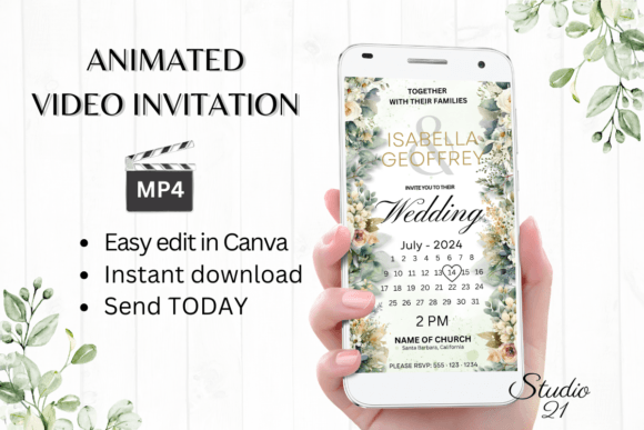 Electronic Wedding Invitation W8424B: A Modern Digital Solution