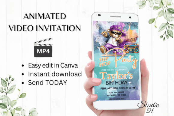 Instant Hip Hop Party Invites That Pop