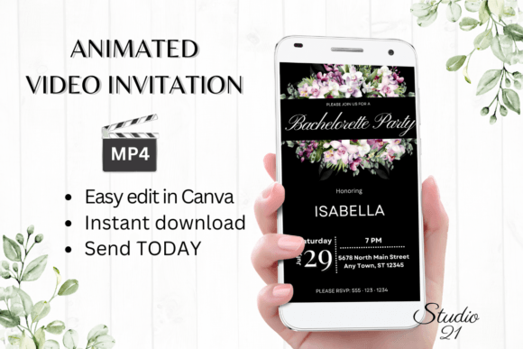 Orchids Bachelorette Party Evite: A Vibrant Digital Invitation