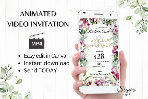 Orchids Rehearsal Dinner Invite W7450: A Modern Script for Memorable Moments