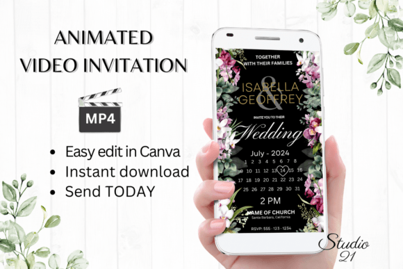 Orchids Wedding Invitation W8455B: A Complete Digital Template Guide
