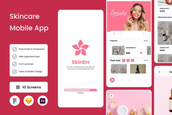 SkinErr - Skincare Mobile App: A Designer's Guide to Its Visual Identity