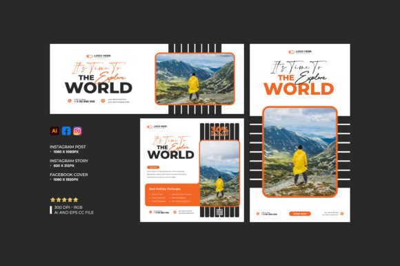 Travel Social Media Banner Template for Modern Brands