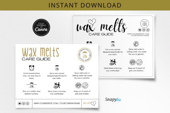 Wax Melts Care Card Template Canva: A Guide for Makers